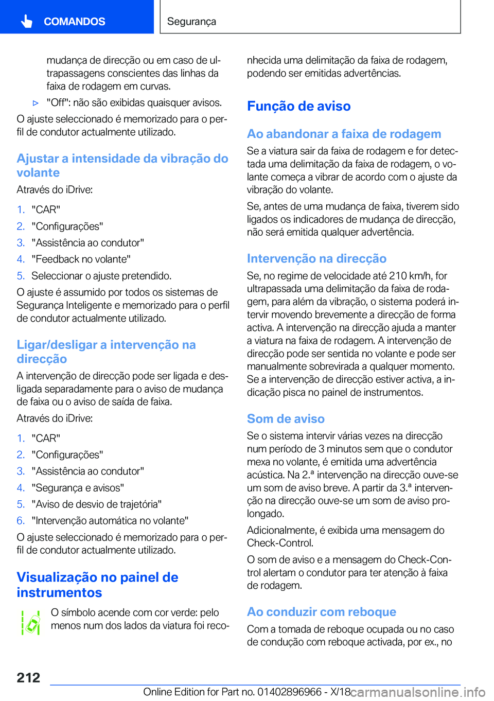 BMW 3 SERIES 2019  Manual do condutor (in Portuguese) �m�u�d�a�n�