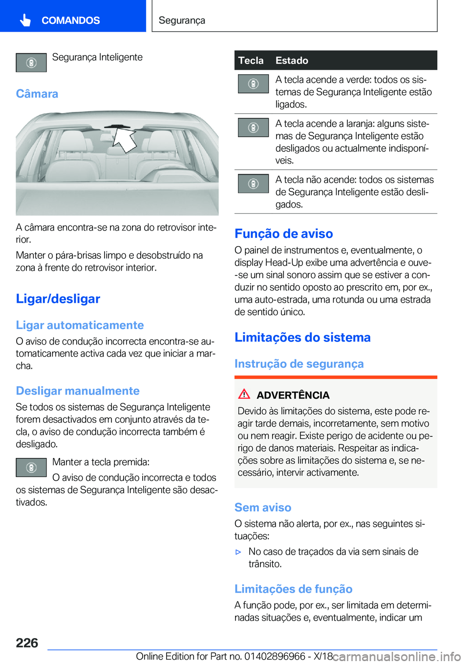 BMW 3 SERIES 2019  Manual do condutor (in Portuguese) �S�e�g�u�r�a�n�