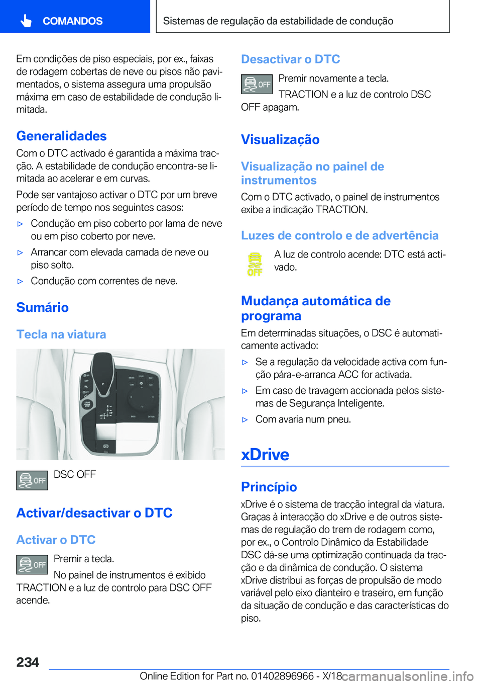BMW 3 SERIES 2019  Manual do condutor (in Portuguese) �E�m��c�o�n�d�i�