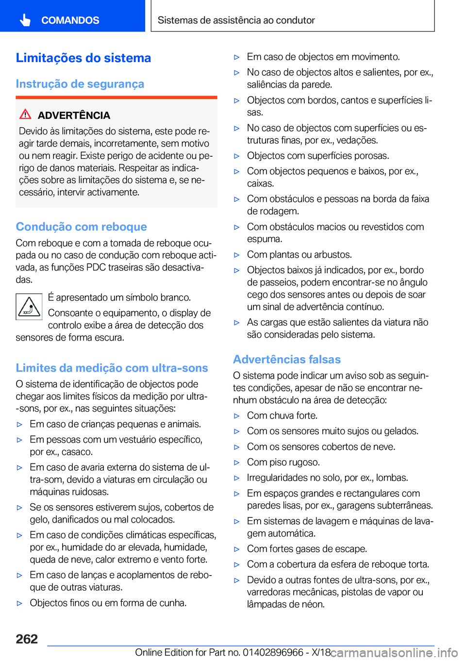 BMW 3 SERIES 2019  Manual do condutor (in Portuguese) �L�i�m�i�t�a�