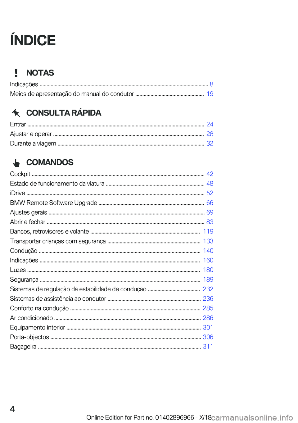 BMW 3 SERIES 2019  Manual do condutor (in Portuguese) �