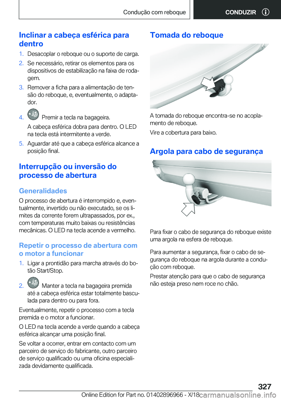 BMW 3 SERIES 2019  Manual do condutor (in Portuguese) �I�n�c�l�i�n�a�r��a��c�a�b�e�