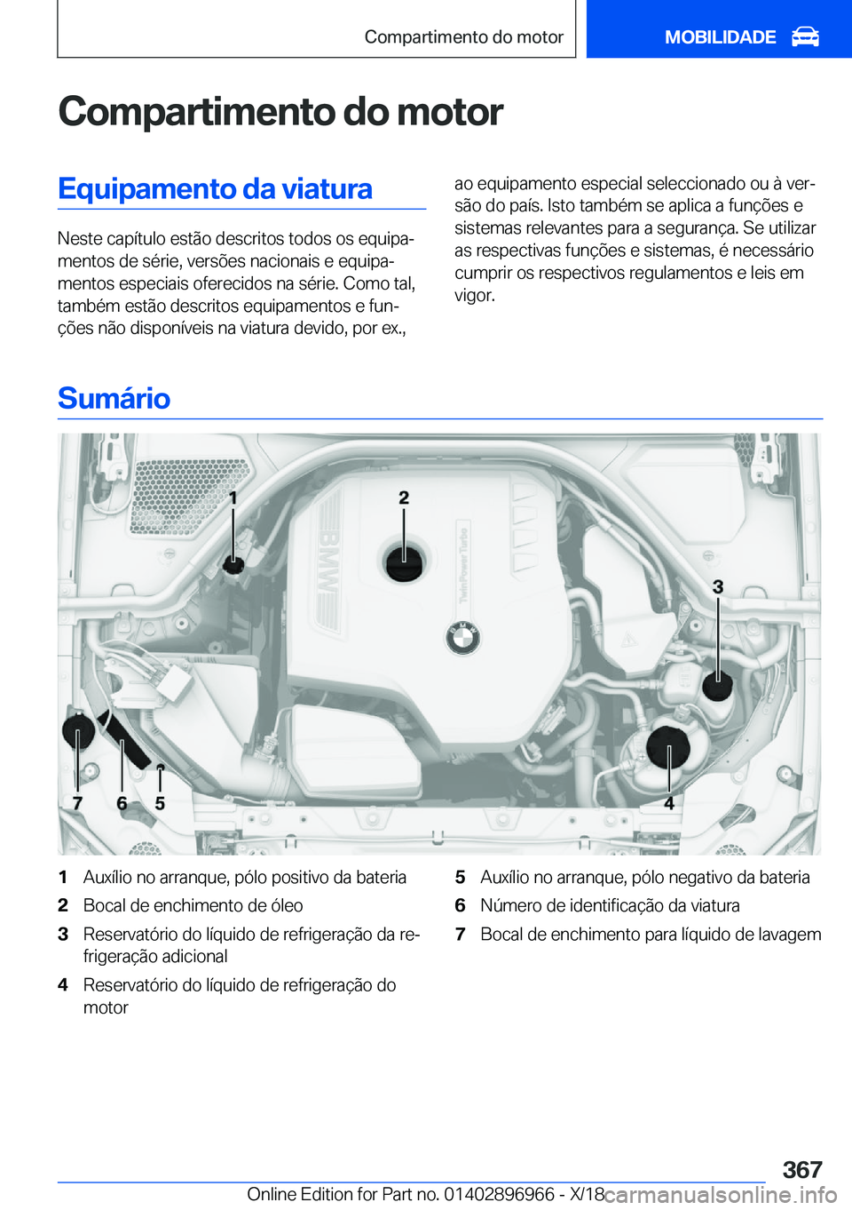 BMW 3 SERIES 2019  Manual do condutor (in Portuguese) �C�o�m�p�a�r�t�i�m�e�n�t�o��d�o��m�o�t�o�r�E�q�u�i�p�a�m�e�n�t�o��d�a��v�i�a�t�u�r�a
�N�e�s�t�e��c�a�p�