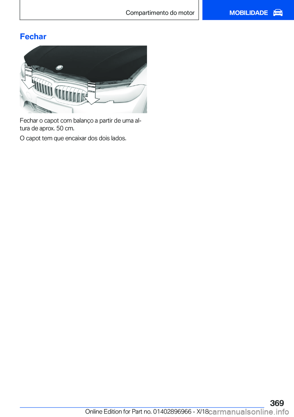 BMW 3 SERIES 2019  Manual do condutor (in Portuguese) �F�e�c�h�a�r
�F�e�c�h�a�r��o��c�a�p�o�t��c�o�m��b�a�l�a�n�