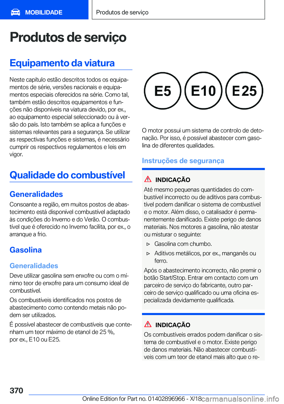 BMW 3 SERIES 2019  Manual do condutor (in Portuguese) �P�r�o�d�u�t�o�s��d�e��s�e�r�v�i�