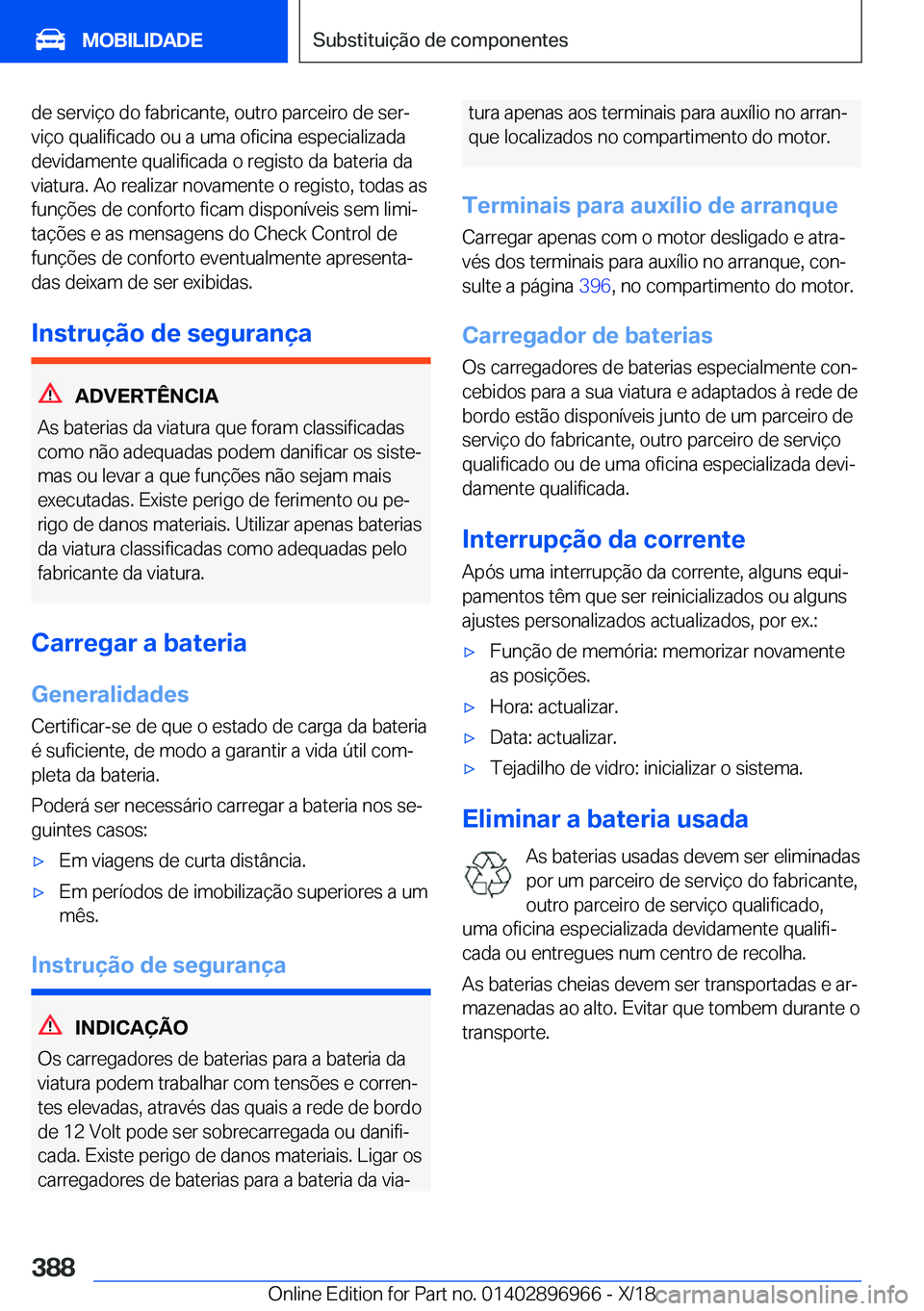 BMW 3 SERIES 2019  Manual do condutor (in Portuguese) �d�e��s�e�r�v�i�
