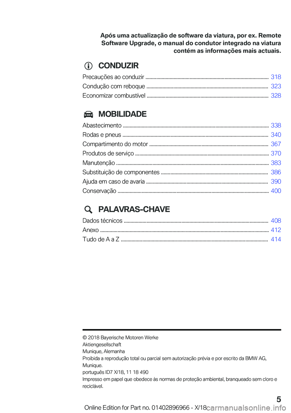 BMW 3 SERIES 2019  Manual do condutor (in Portuguese) �C�O�N�D�U�Z�I�R
�P�r�e�c�a�u�