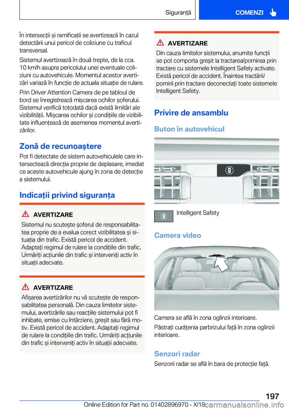 BMW 3 SERIES 2019  Ghiduri De Utilizare (in Romanian) �