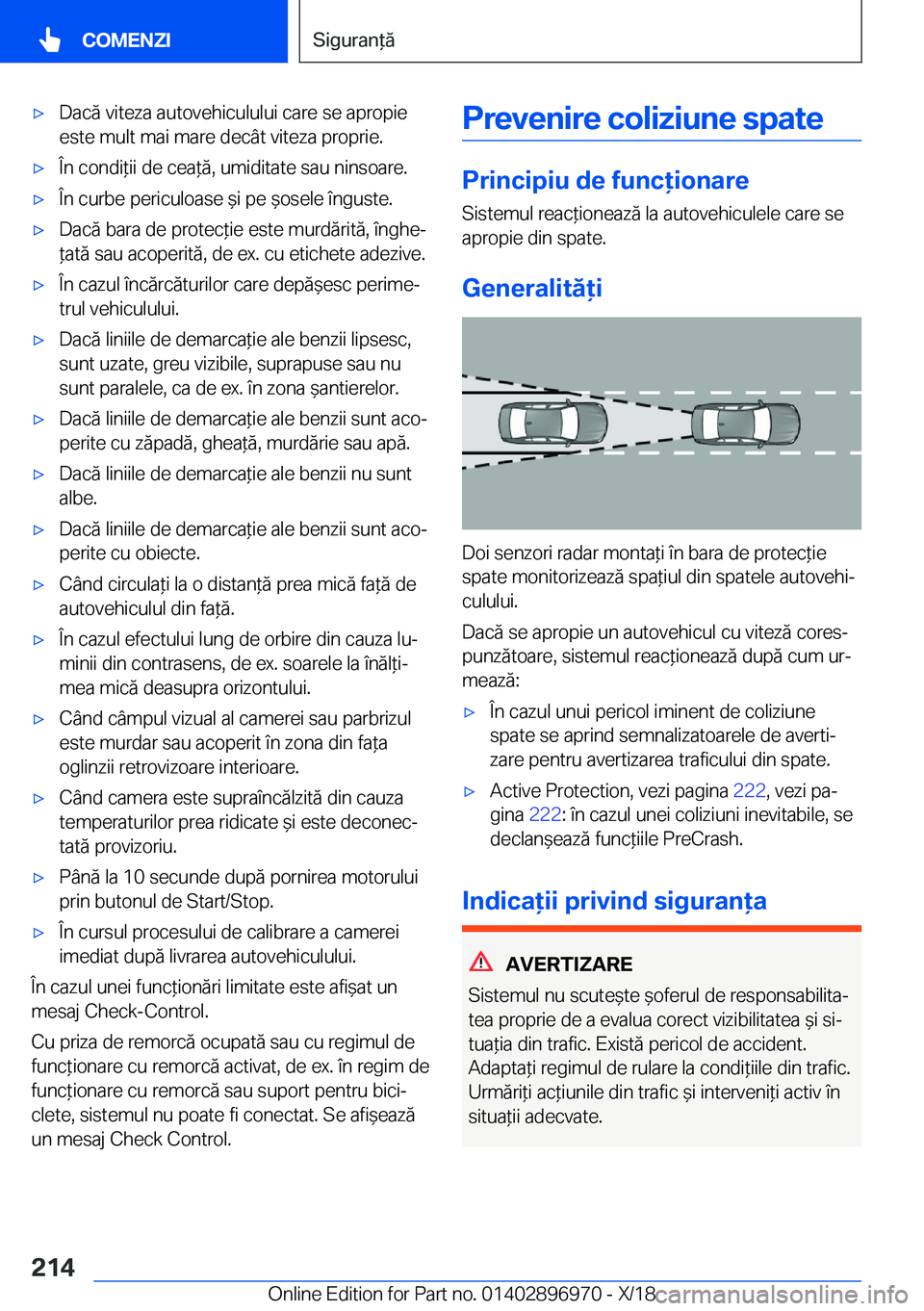 BMW 3 SERIES 2019  Ghiduri De Utilizare (in Romanian) 'x�D�a�c�