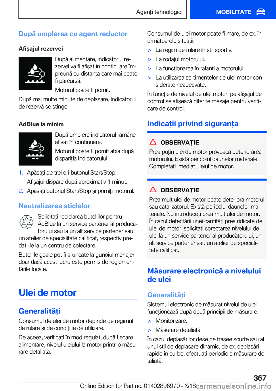 BMW 3 SERIES 2019  Ghiduri De Utilizare (in Romanian) �D�u�p�