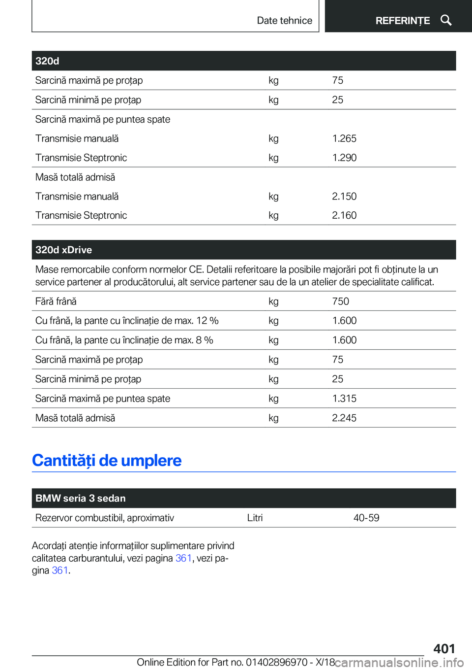 BMW 3 SERIES 2019  Ghiduri De Utilizare (in Romanian) �3�2�0�d�S�a�r�c�i�n�