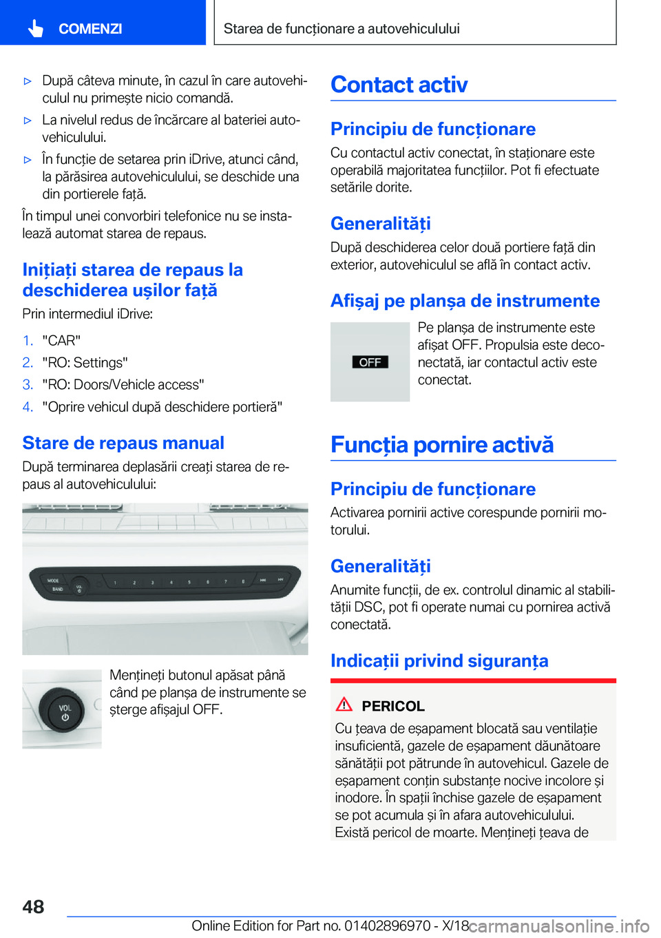 BMW 3 SERIES 2019  Ghiduri De Utilizare (in Romanian) 'x�D�u�p�