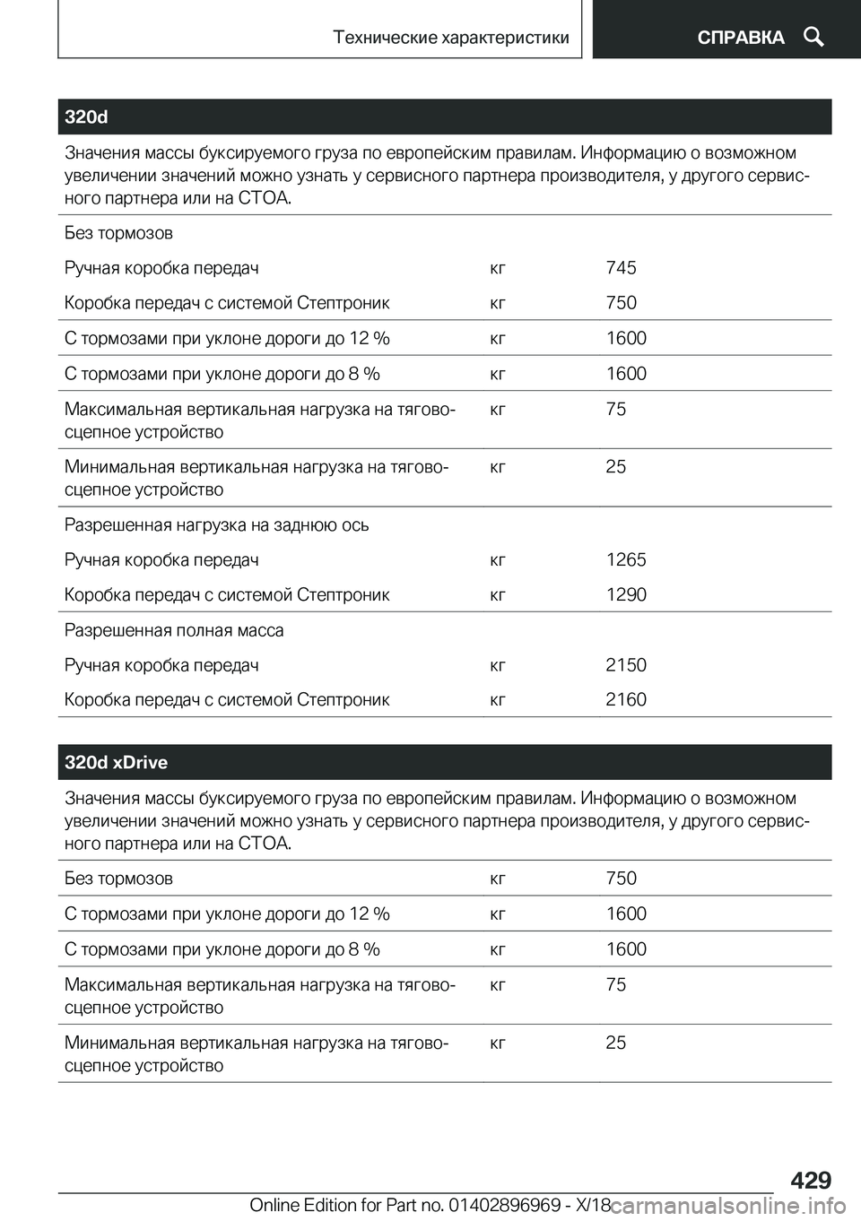 BMW 3 SERIES 2019  Руково �3�2�0�d 