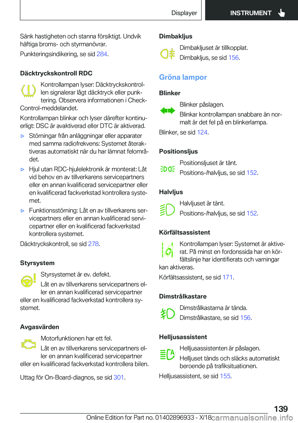 BMW 3 SERIES 2019  InstruktionsbÖcker (in Swedish) �S�ä�n�k��h�a�s�t�i�g�h�e�t�e�n��o�c�h��s�t�a�n�n�a��f�