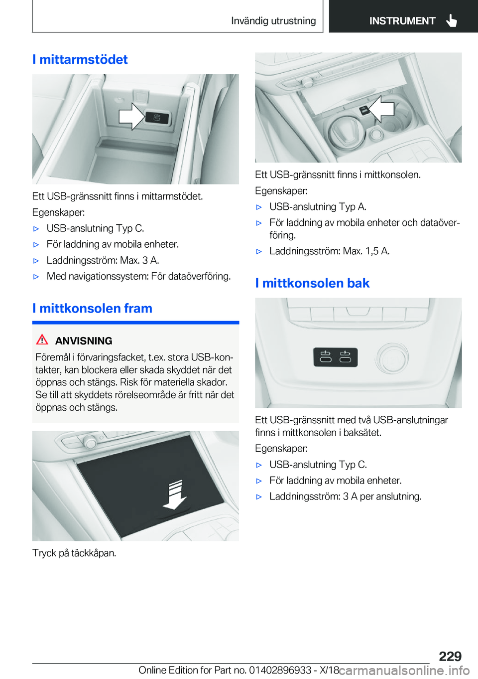 BMW 3 SERIES 2019  InstruktionsbÖcker (in Swedish) �I��m�i�t�t�a�r�m�s�t�