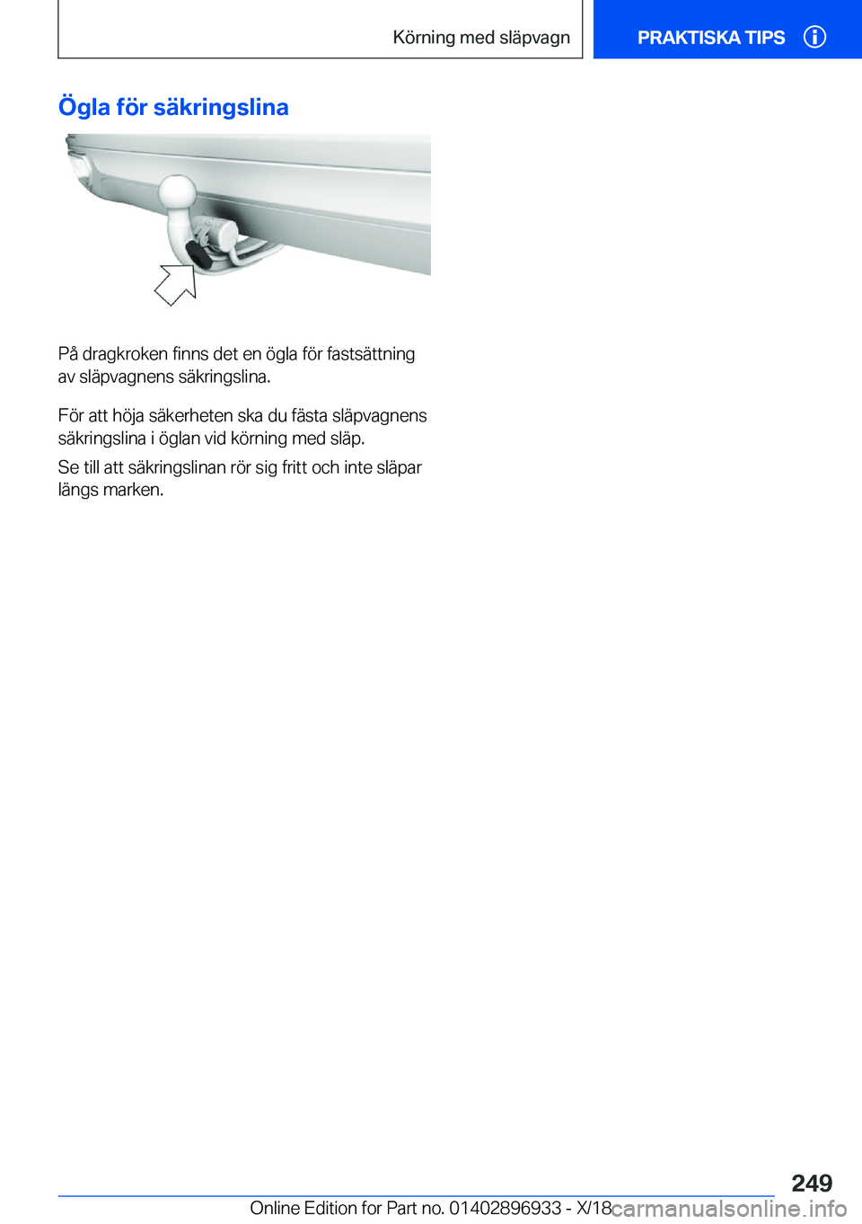 BMW 3 SERIES 2019  InstruktionsbÖcker (in Swedish) �