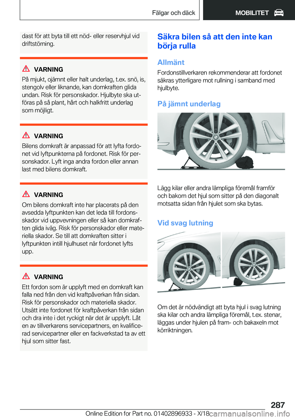 BMW 3 SERIES 2019  InstruktionsbÖcker (in Swedish) �d�a�s�t��f�