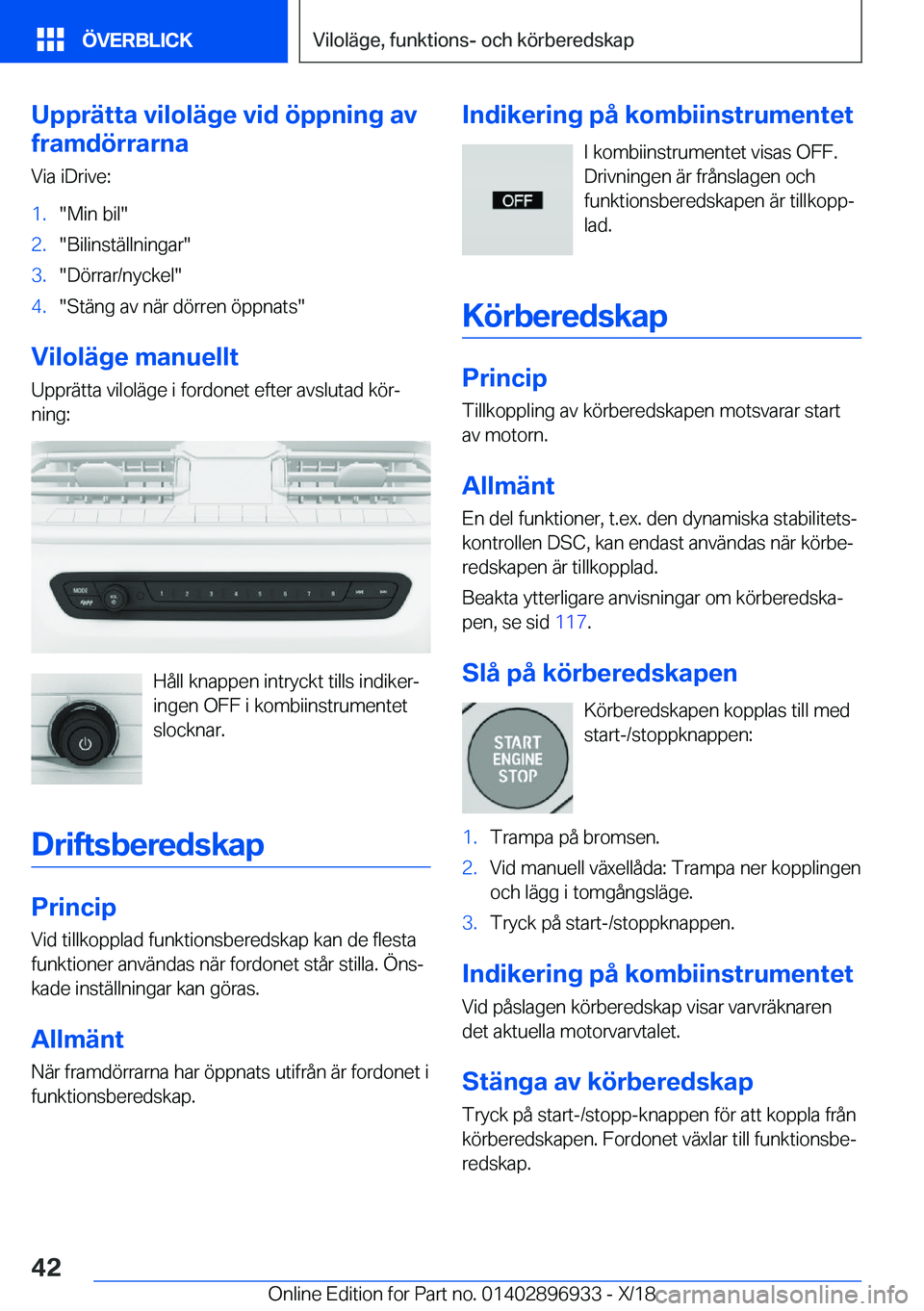 BMW 3 SERIES 2019  InstruktionsbÖcker (in Swedish) �U�p�p�r�ä�t�t�a��v�i�l�o�l�ä�g�e��v�i�d��
