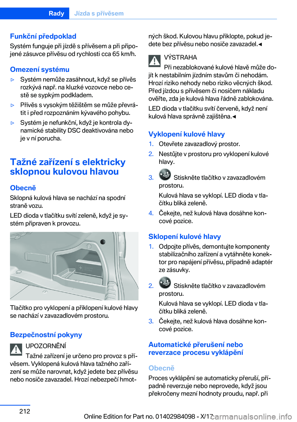 BMW 3 SERIES 2018  Návod na použití (in Czech) �F�u�n�k�č�n�