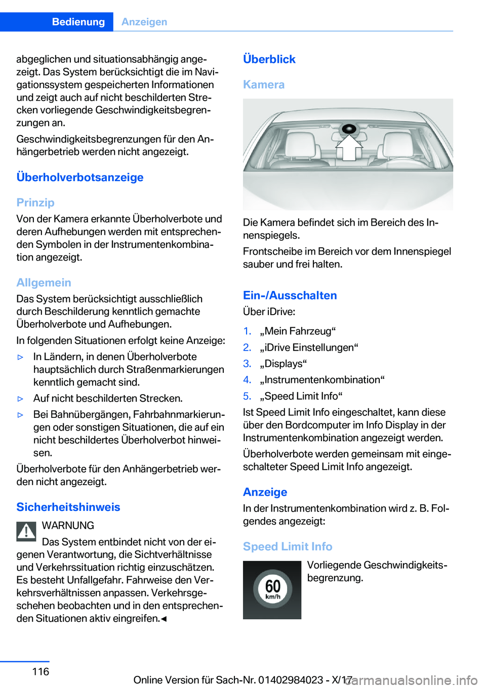BMW 3 SERIES 2018  Betriebsanleitungen (in German) �a�b�g�e�g�l�i�c�h�e�n� �u�n�d� �s�i�t�u�a�t�i�o�n�s�a�b�h�
