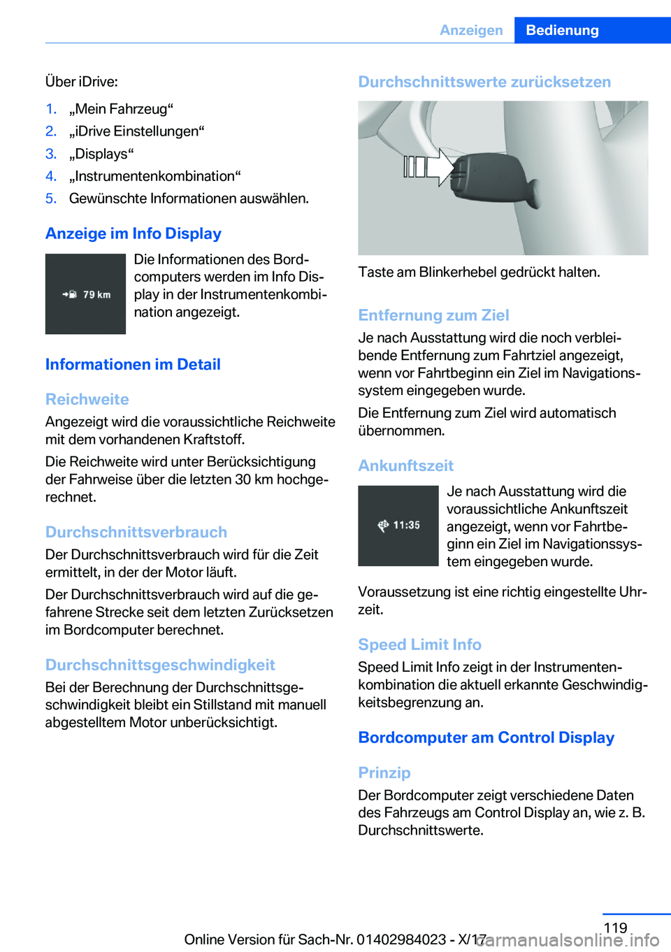 BMW 3 SERIES 2018  Betriebsanleitungen (in German) �