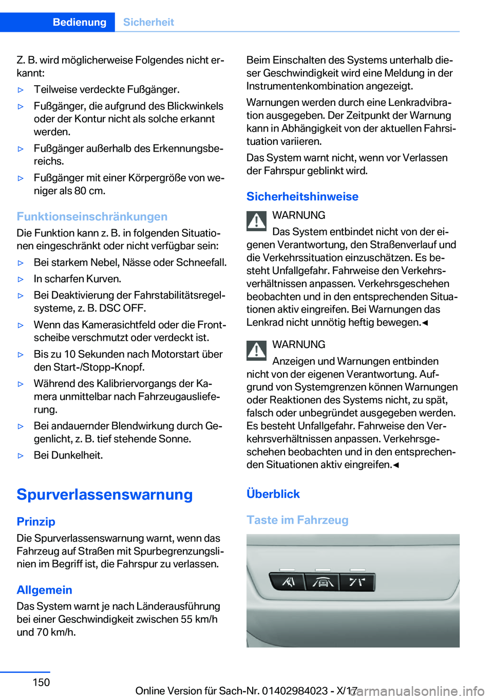 BMW 3 SERIES 2018  Betriebsanleitungen (in German) �Z�.� �B�.� �w�i�r�d� �m�