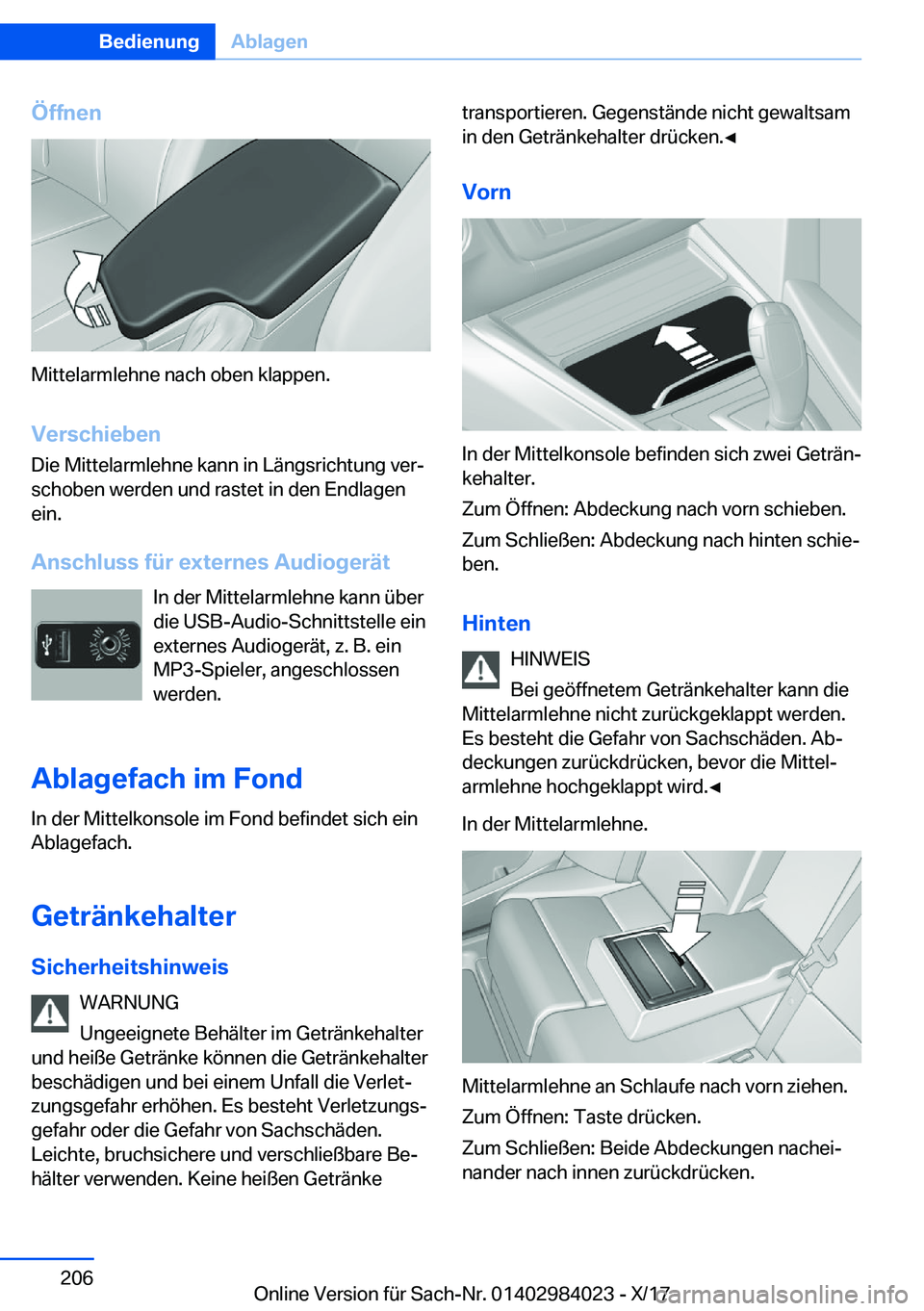 BMW 3 SERIES 2018  Betriebsanleitungen (in German) �