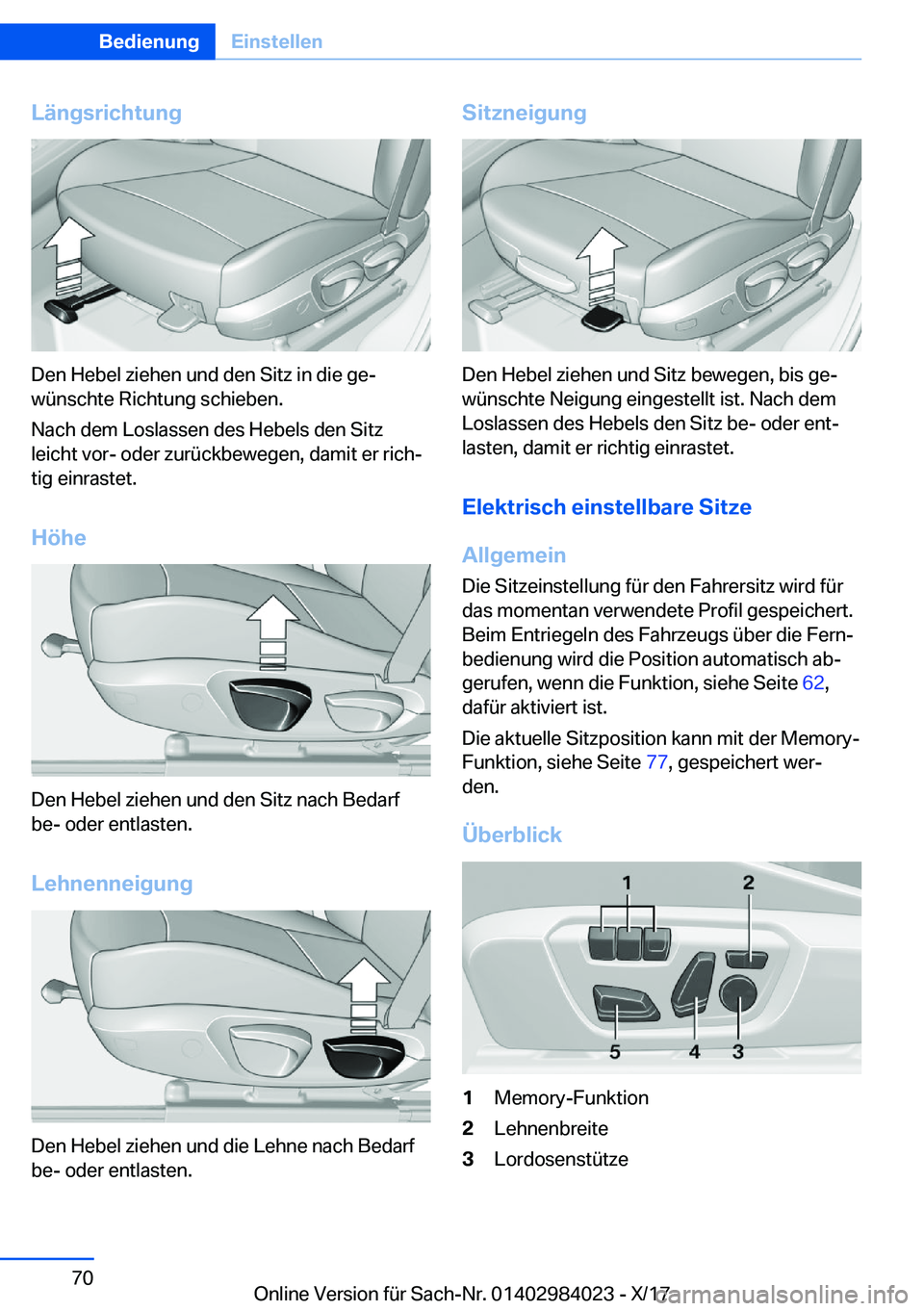 BMW 3 SERIES 2018  Betriebsanleitungen (in German) �L�
