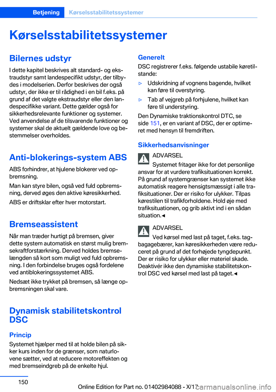 BMW 3 SERIES 2018  InstruktionsbØger (in Danish) �K�