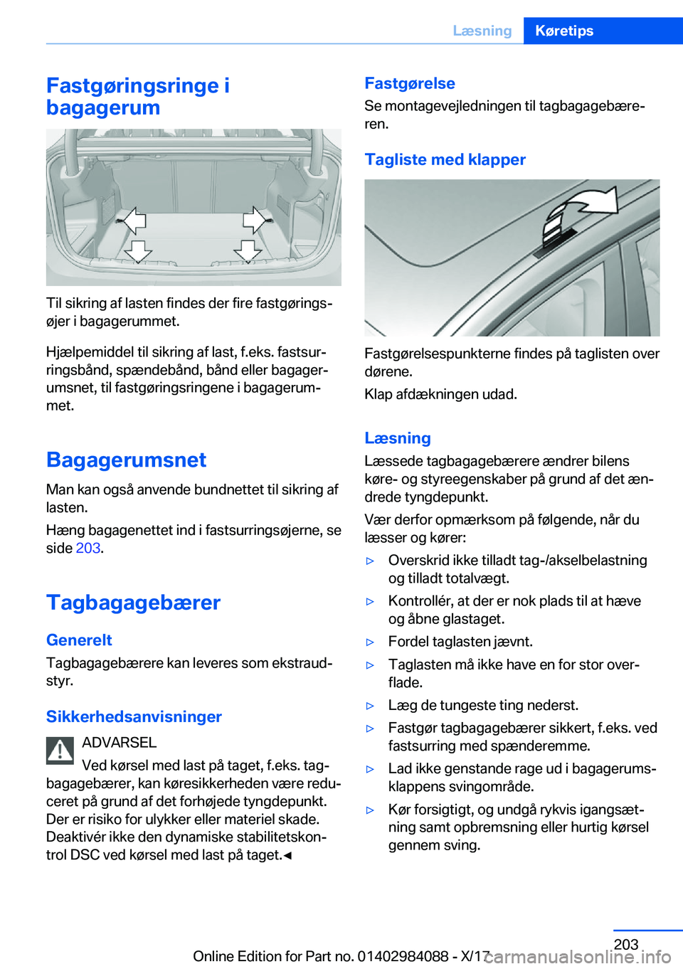 BMW 3 SERIES 2018  InstruktionsbØger (in Danish) �F�a�s�t�g�