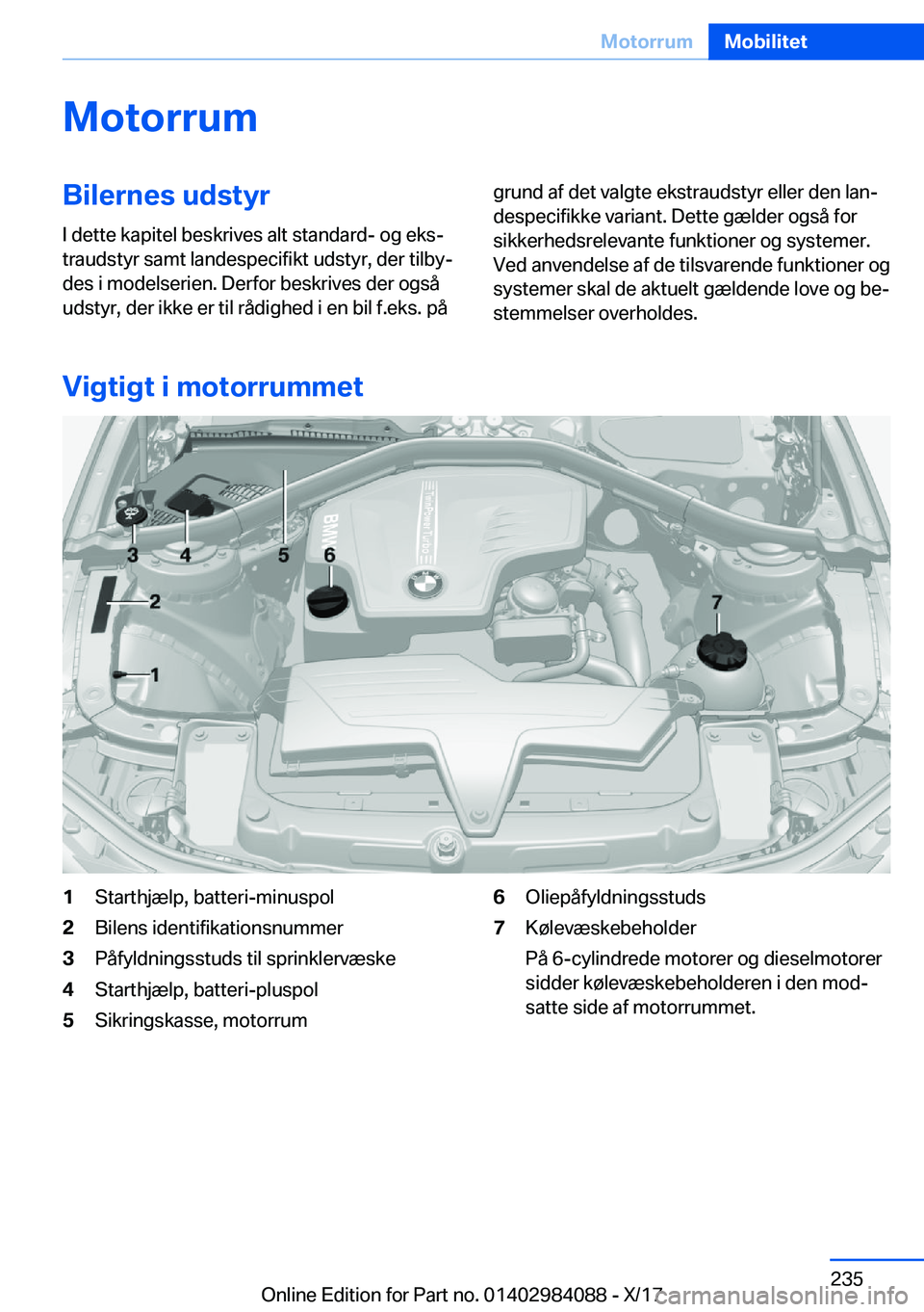 BMW 3 SERIES 2018  InstruktionsbØger (in Danish) �M�o�t�o�r�r�u�m�B�i�l�e�r�n�e�s��u�d�s�t�y�r�I� �d�e�t�t�e� �k�a�p�i�t�e�l� �b�e�s�k�r�i�v�e�s� �a�l�t� �s�t�a�n�d�a�r�d�-� �o�g� �e�k�sj
�t�r�a�u�d�s�t�y�r� �s�a�m�t� �l�a�n�d�e�s�p�e�c�i�f�i�k�t�