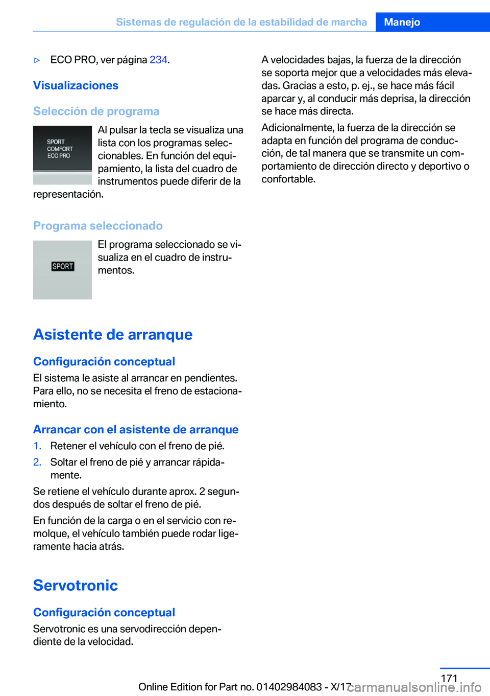 BMW 3 SERIES 2018  Manuales de Empleo (in Spanish) y�E�C�O� �P�R�O�,� �v�e�r� �p�