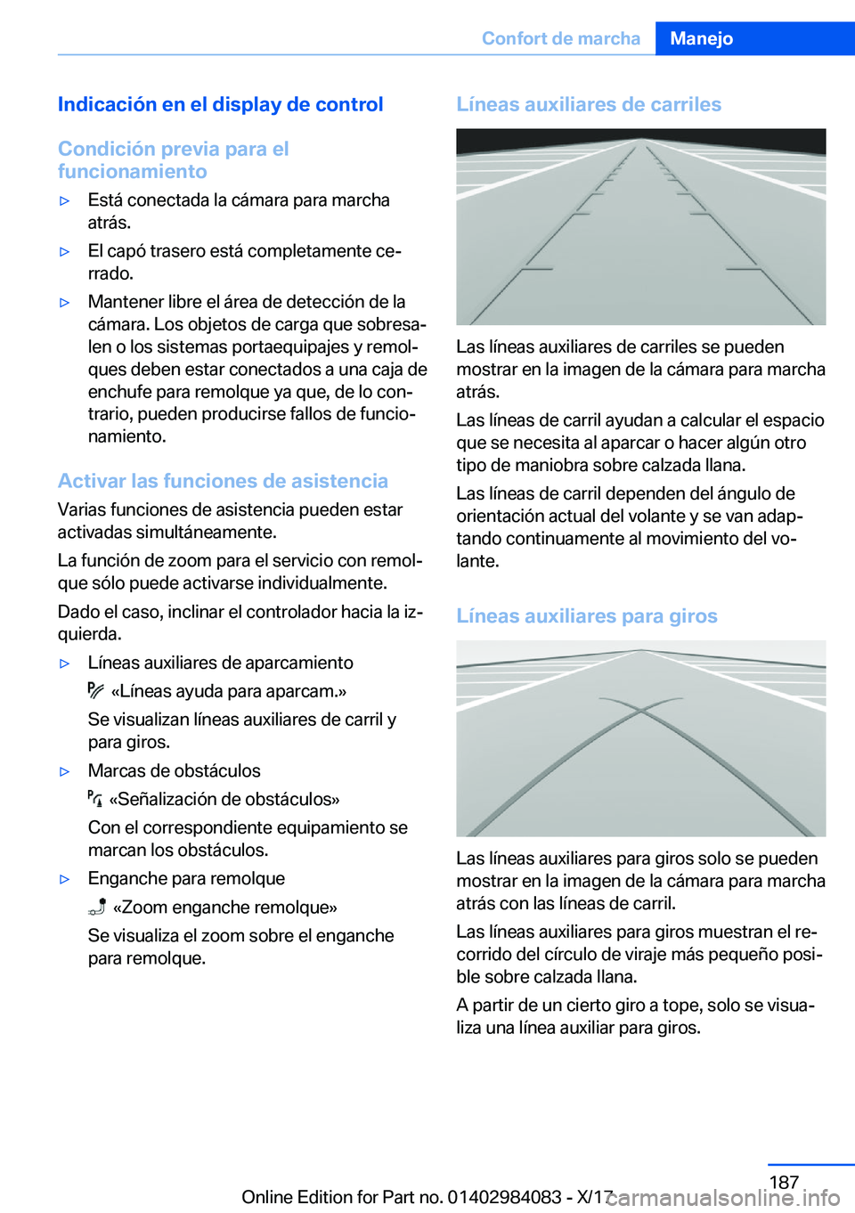 BMW 3 SERIES 2018  Manuales de Empleo (in Spanish) �I�n�d�i�c�a�c�i�