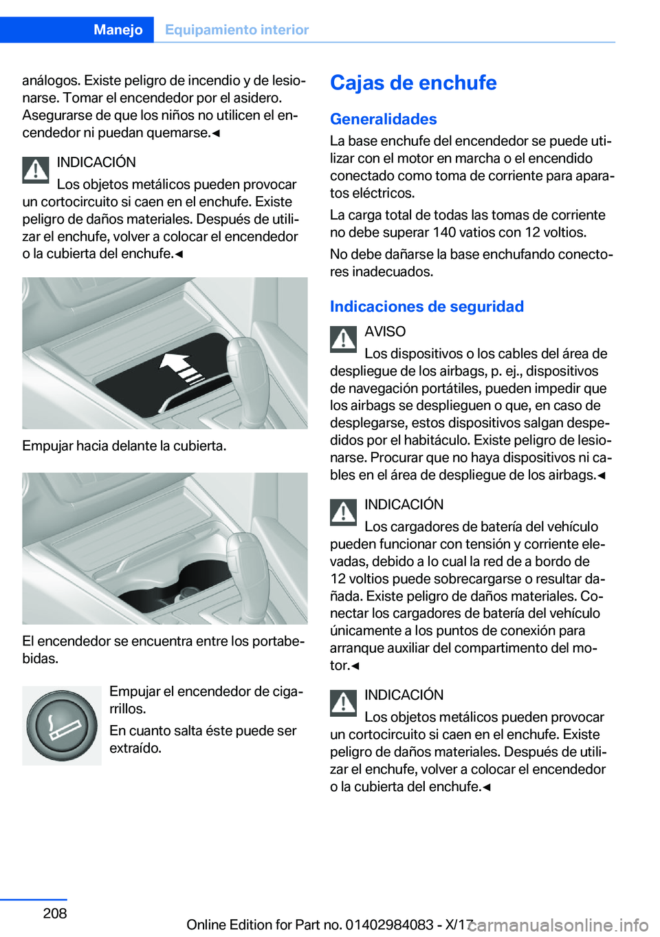 BMW 3 SERIES 2018  Manuales de Empleo (in Spanish) �a�n�