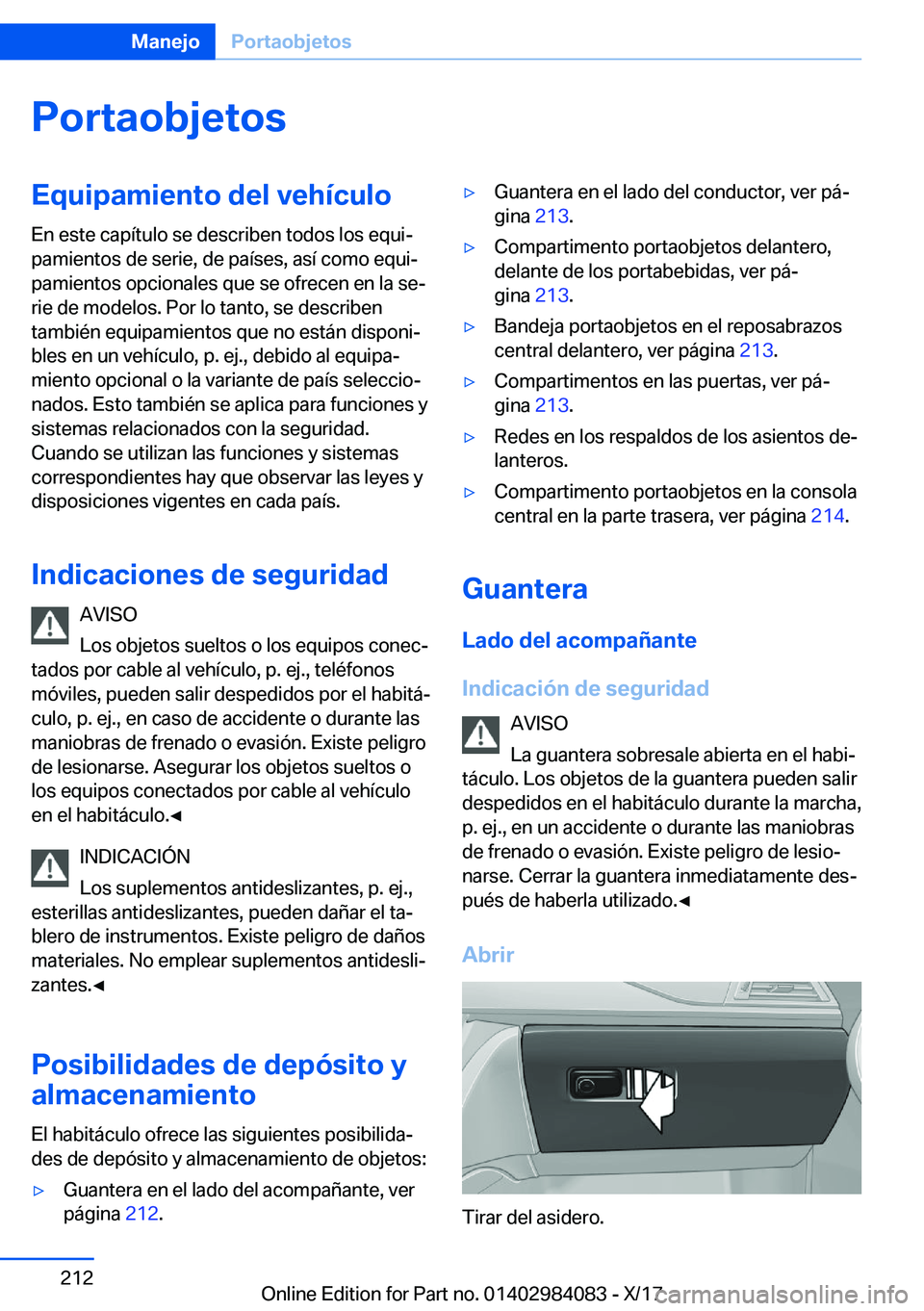BMW 3 SERIES 2018  Manuales de Empleo (in Spanish) �P�o�r�t�a�o�b�j�e�t�o�s�E�q�u�i�p�a�m�i�e�n�t�o��d�e�l��v�e�h�