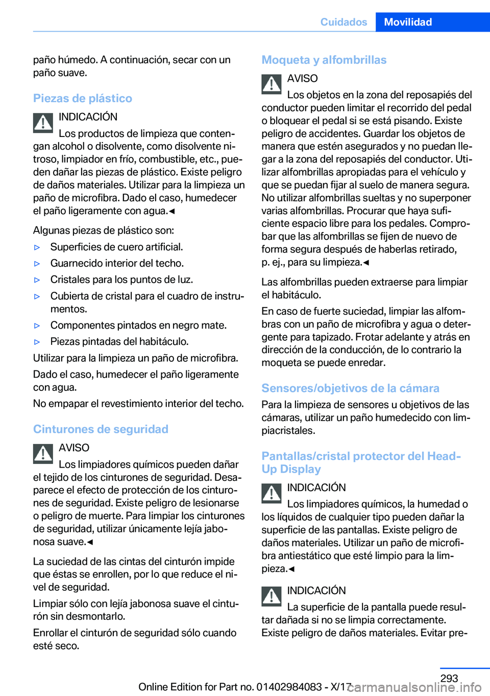 BMW 3 SERIES 2018  Manuales de Empleo (in Spanish) �p�a�