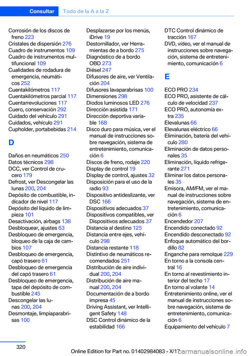 BMW 3 SERIES 2018  Manuales de Empleo (in Spanish) �C�o�r�r�o�s�i�