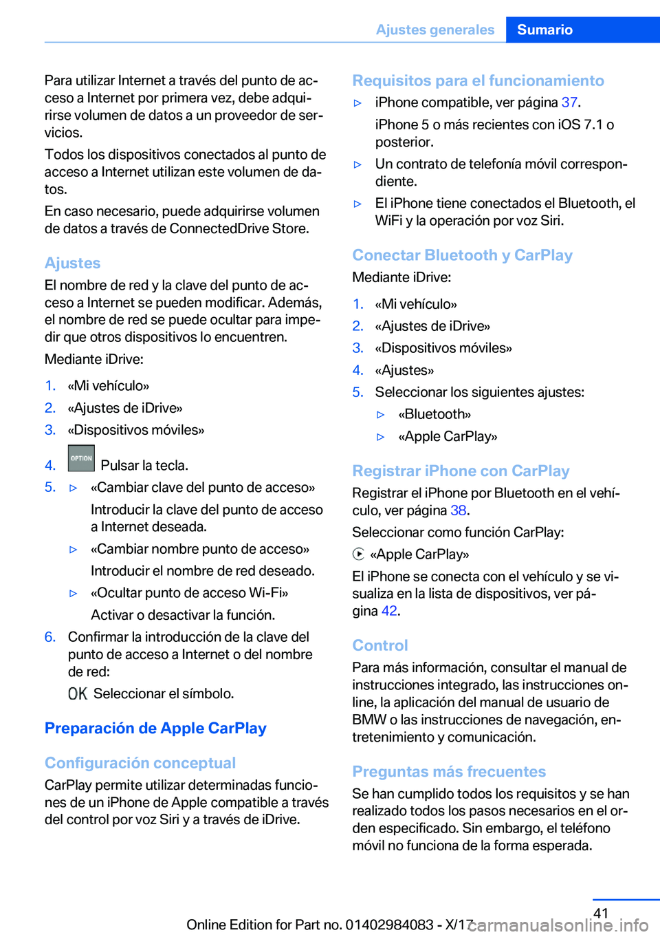 BMW 3 SERIES 2018  Manuales de Empleo (in Spanish) �P�a�r�a� �u�t�i�l�i�z�a�r� �I�n�t�e�r�n�e�t� �a� �t�r�a�v�