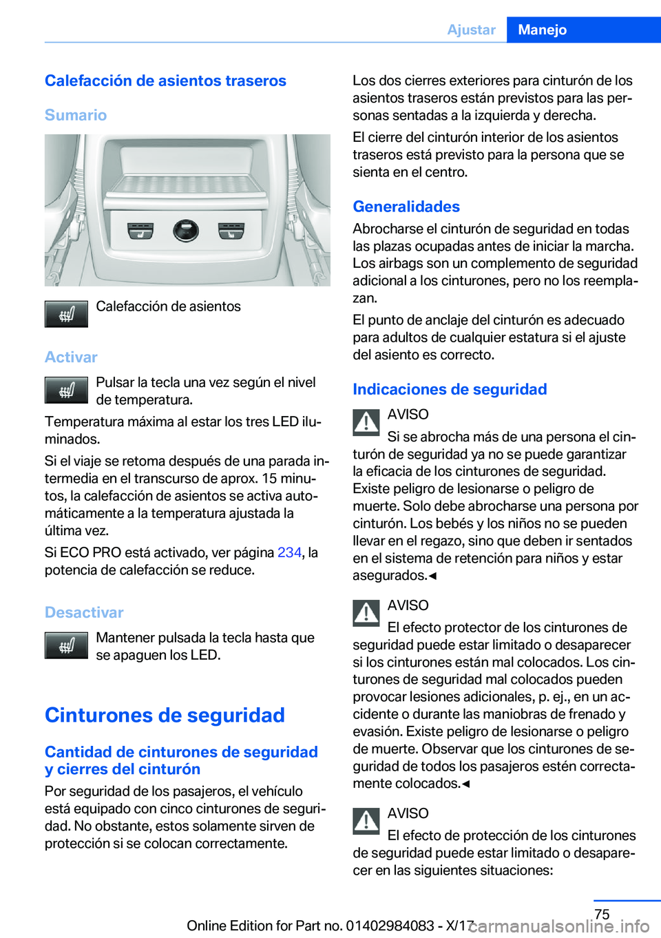 BMW 3 SERIES 2018  Manuales de Empleo (in Spanish) �C�a�l�e�f�a�c�c�i�