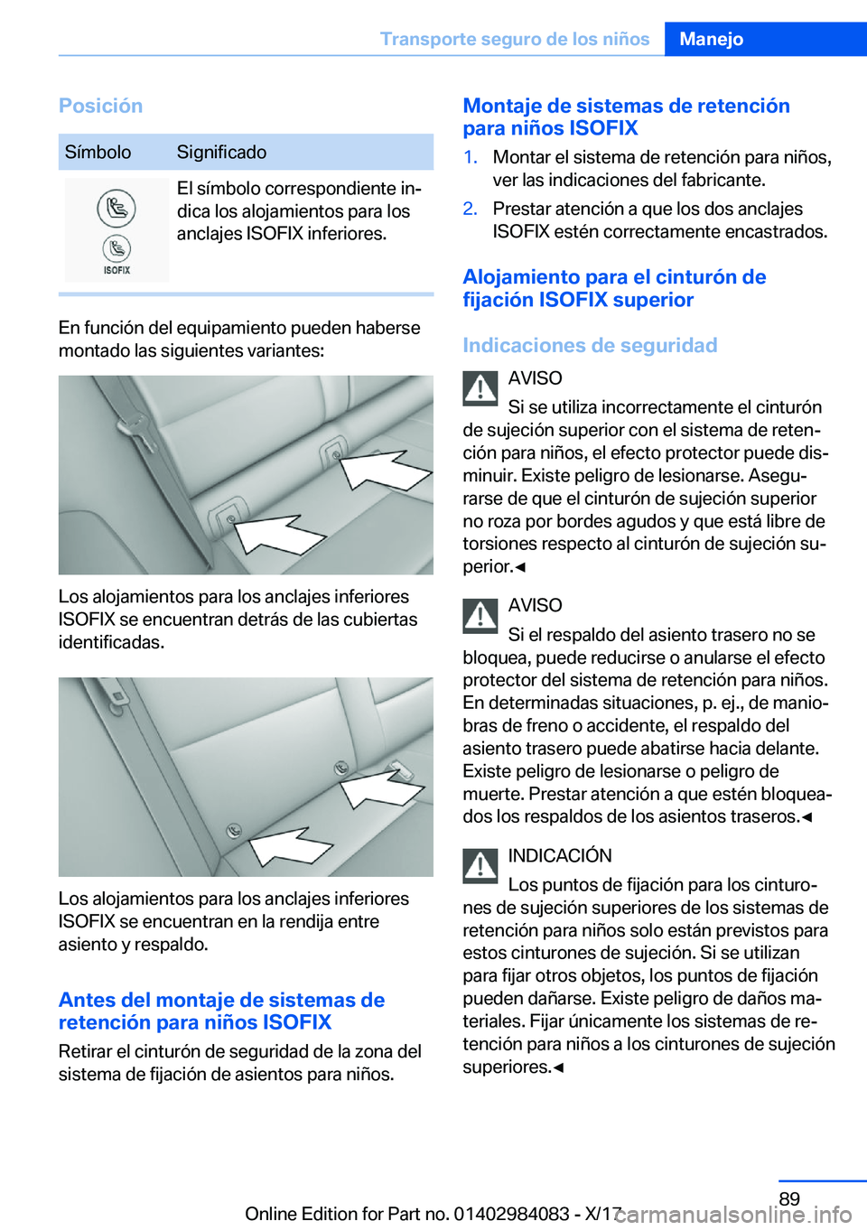 BMW 3 SERIES 2018  Manuales de Empleo (in Spanish) �P�o�s�i�c�i�