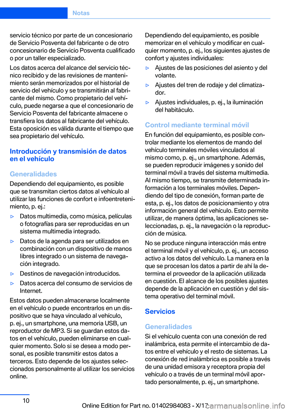 BMW 3 SERIES 2018  Manuales de Empleo (in Spanish) �s�e�r�v�i�c�i�o� �t�
