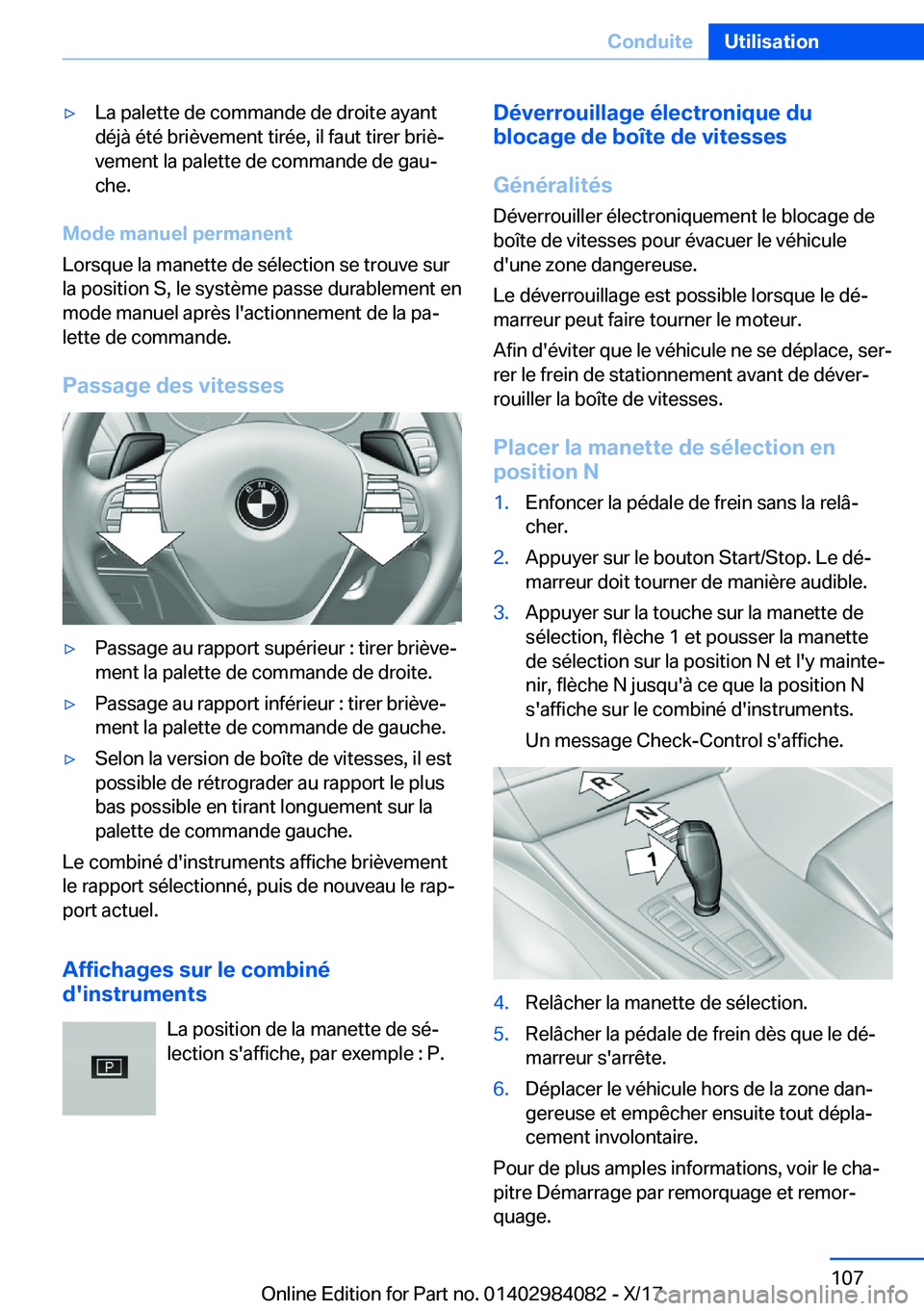 BMW 3 SERIES 2018  Notices Demploi (in French) 'y�L�a� �p�a�l�e�t�t�e� �d�e� �c�o�m�m�a�n�d�e� �d�e� �d�r�o�i�t�e� �a�y�a�n�t�d�é�j�