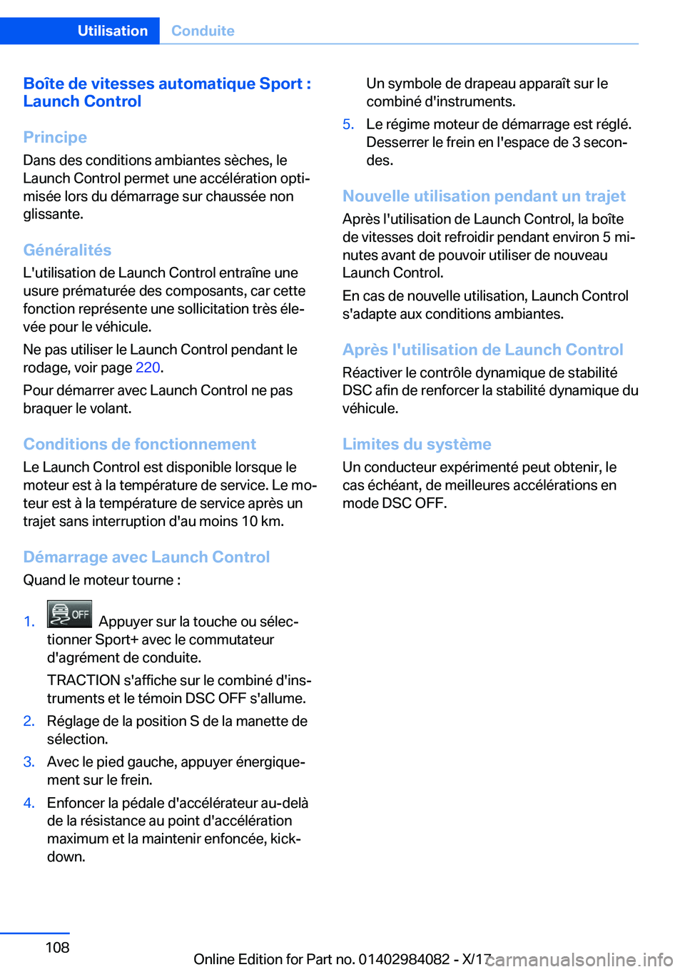 BMW 3 SERIES 2018  Notices Demploi (in French) �B�o�