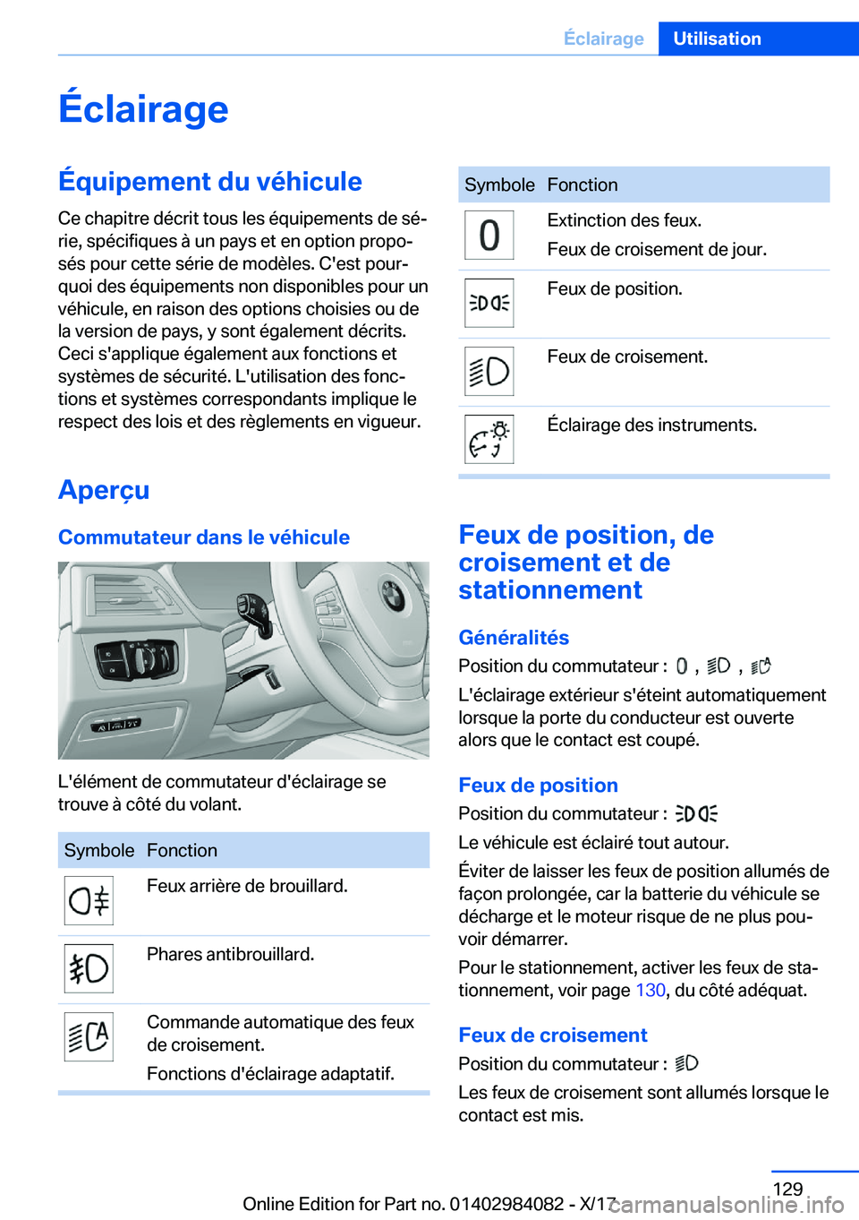 BMW 3 SERIES 2018  Notices Demploi (in French) �