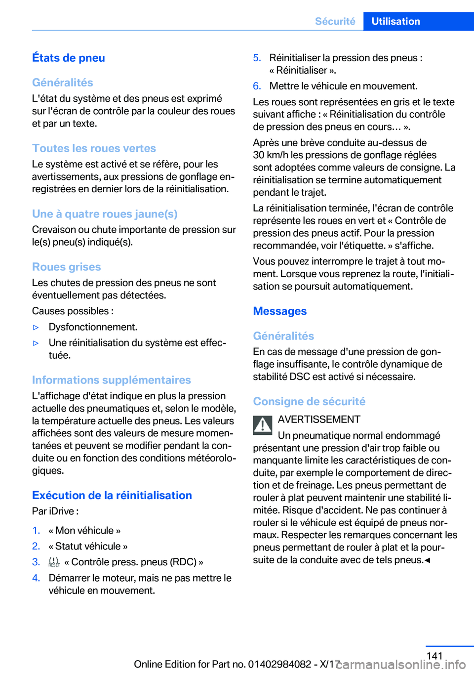 BMW 3 SERIES 2018  Notices Demploi (in French) �