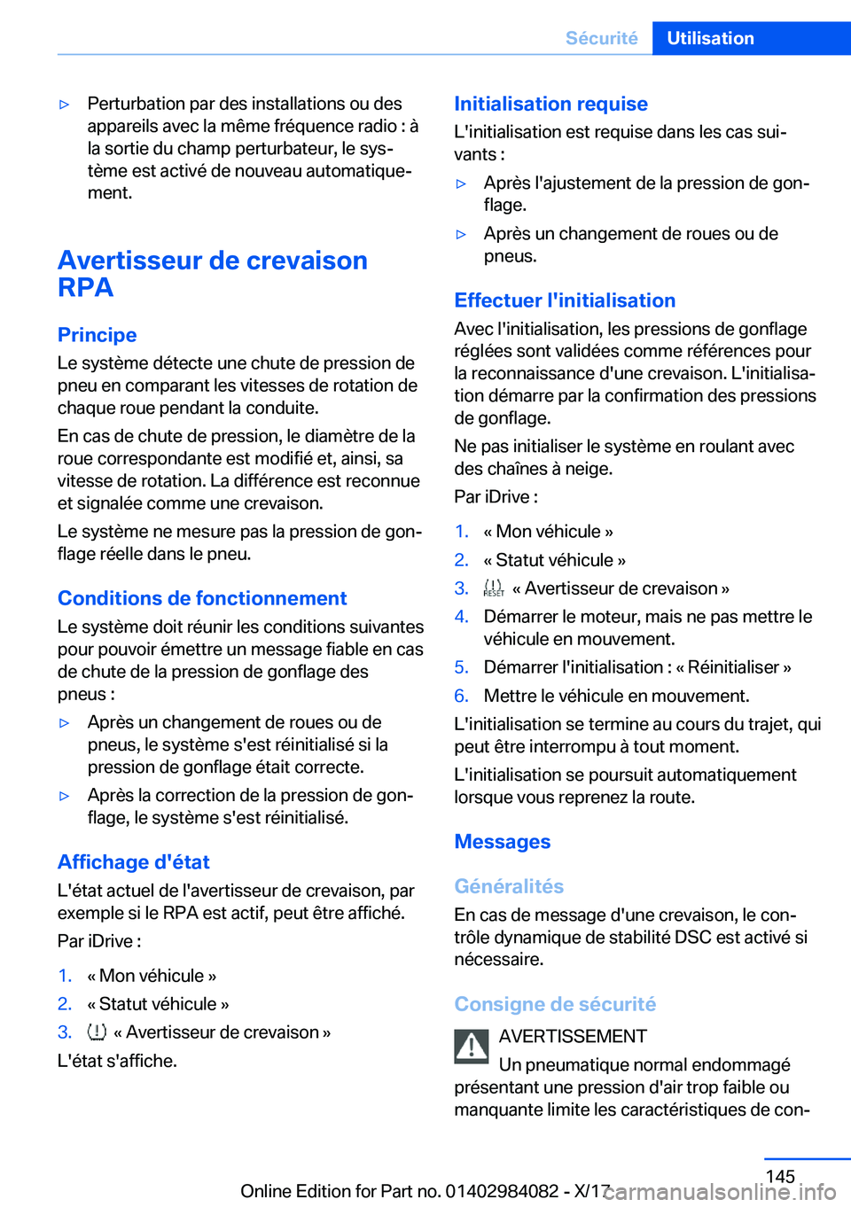 BMW 3 SERIES 2018  Notices Demploi (in French) 'y�P�e�r�t�u�r�b�a�t�i�o�n� �p�a�r� �d�e�s� �i�n�s�t�a�l�l�a�t�i�o�n�s� �o�u� �d�e�s�a�p�p�a�r�e�i�l�s� �a�v�e�c� �l�a� �m�ê�m�e� �f�r�é�q�u�e�n�c�e� �r�a�d�i�o� �:� �