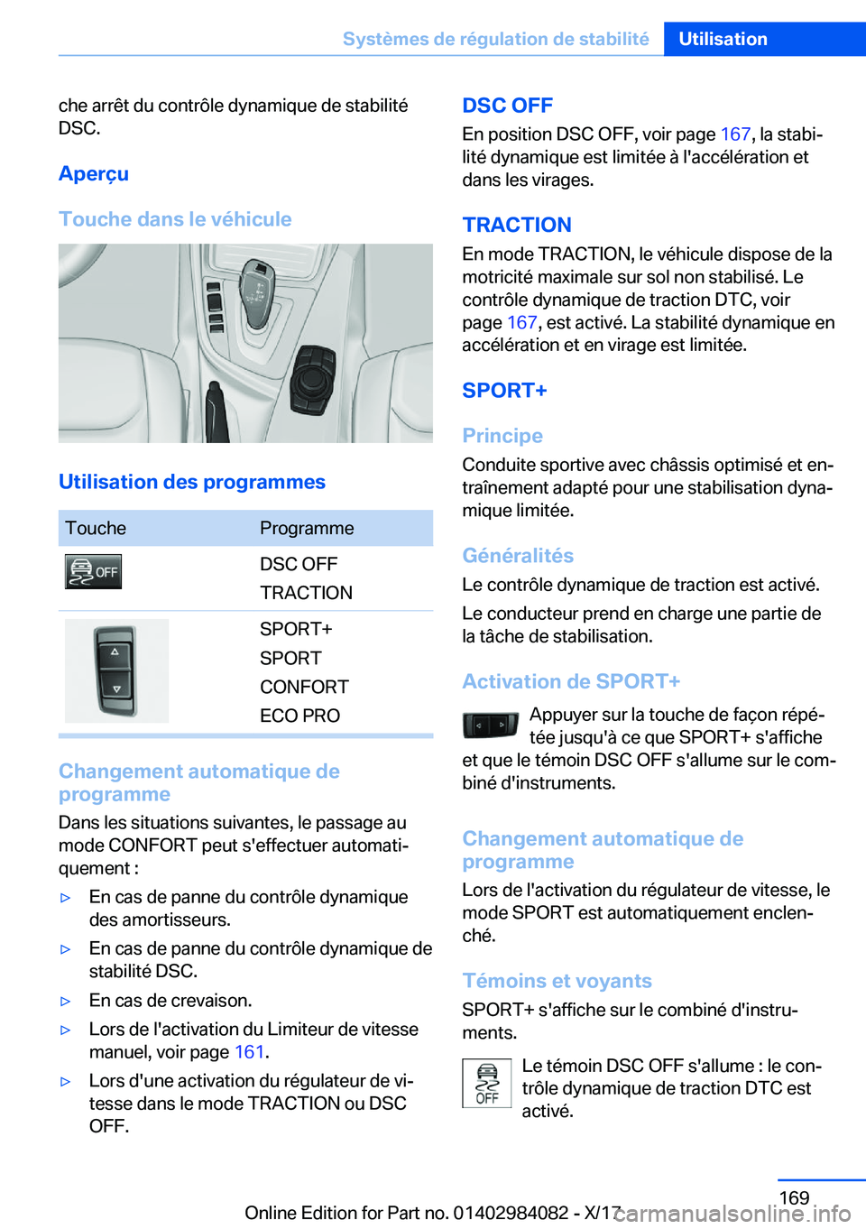 BMW 3 SERIES 2018  Notices Demploi (in French) �c�h�e� �a�r�r�ê�t� �d�u� �c�o�n�t�r�
