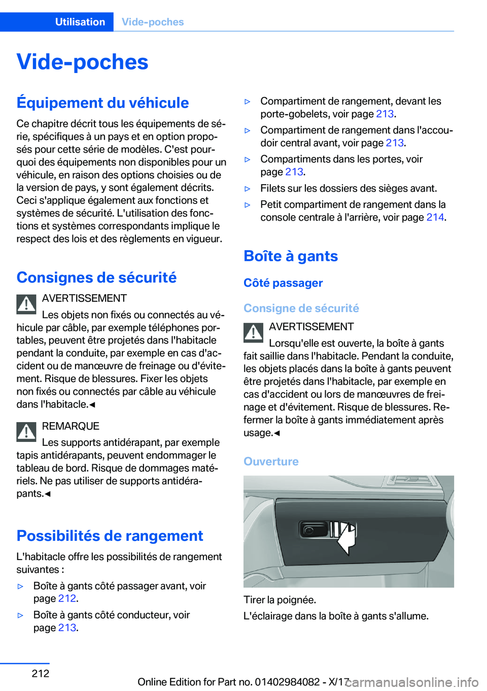 BMW 3 SERIES 2018  Notices Demploi (in French) �V�i�d�e�-�p�o�c�h�e�s�