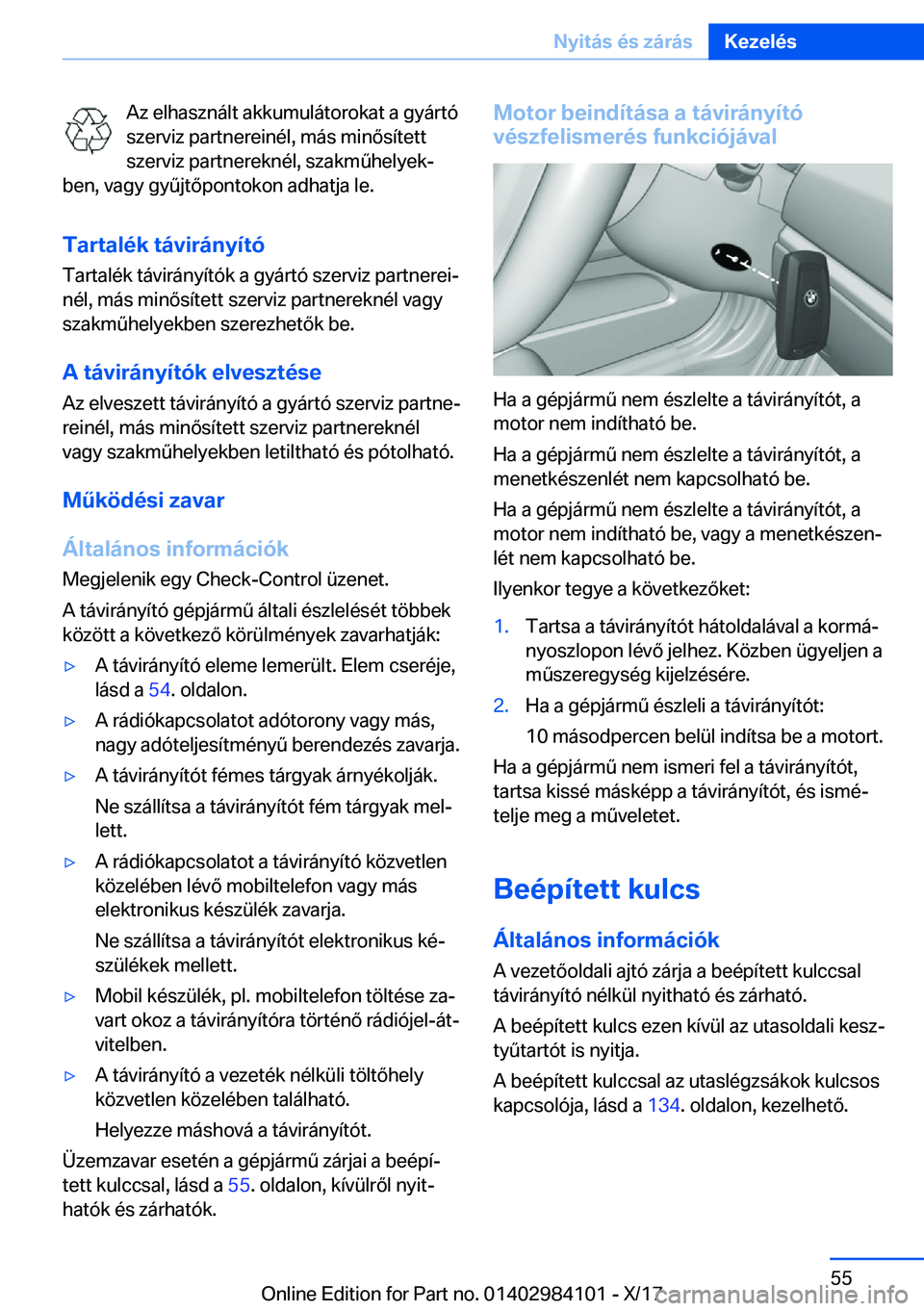 BMW 3 SERIES 2018  Kezelési útmutató (in Hungarian) �A�z� �e�l�h�a�s�z�n�