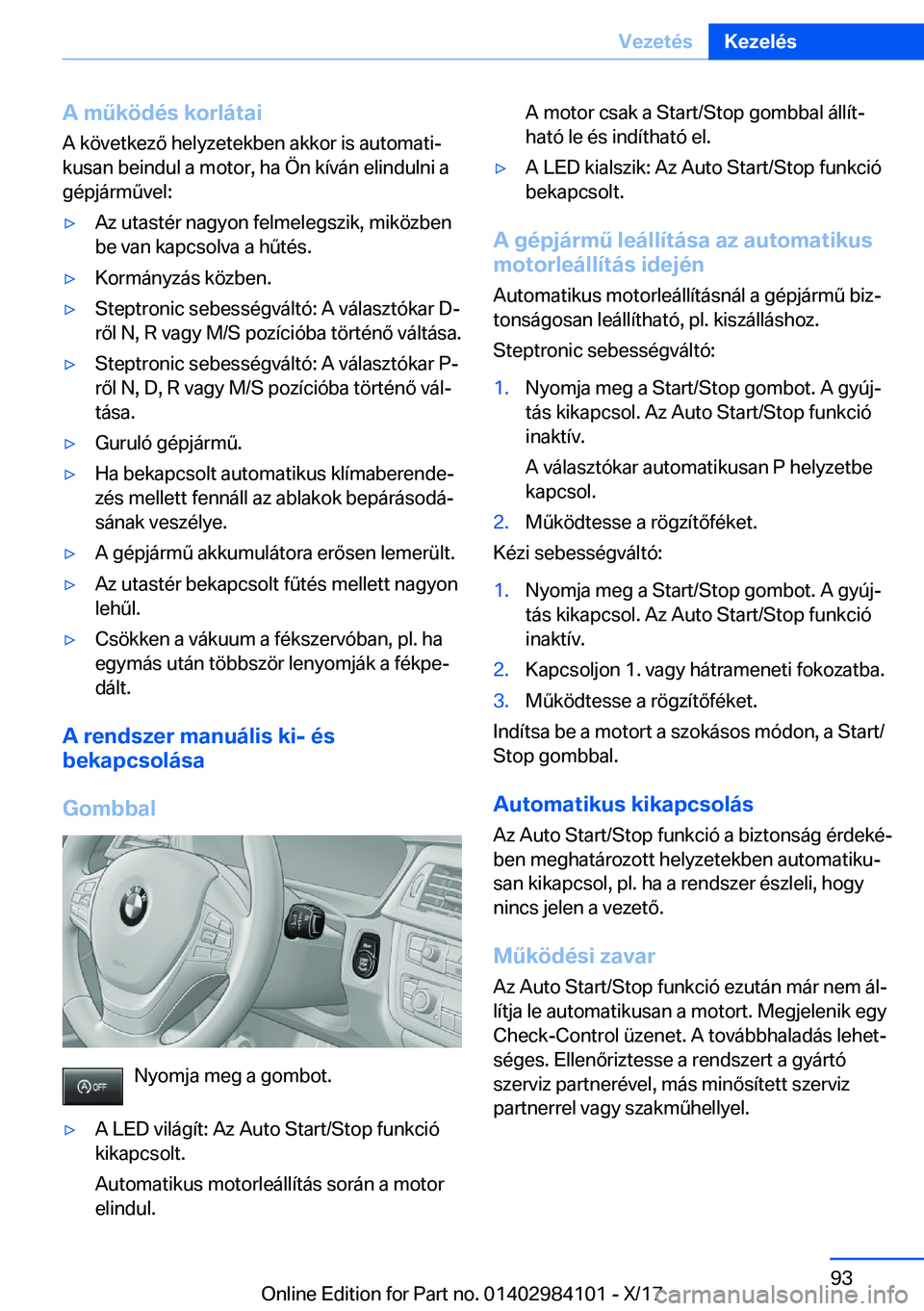 BMW 3 SERIES 2018  Kezelési útmutató (in Hungarian) �A��m2�k�